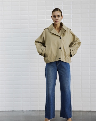 Whitblack - WBLAlaia Hooded Jakke - Dark Sand